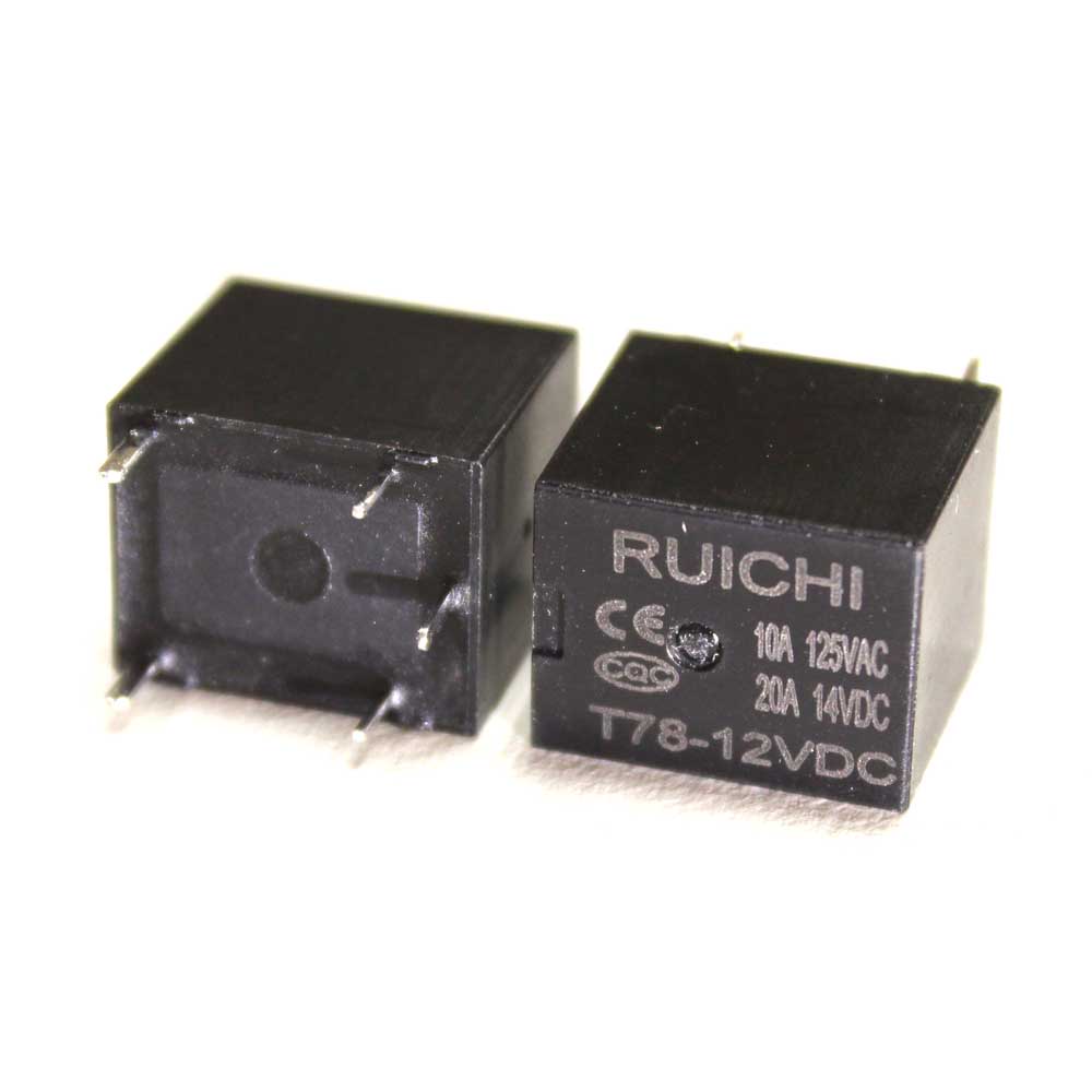 Реле 12V 10A HFKH/-T74/T78 12VDC-10A-1C, 16*12*14мм 5pin под пайку